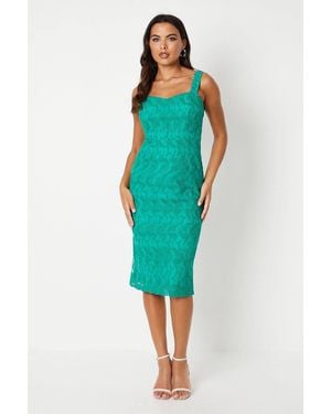 Coast Lace Pencil Midi Dress - Blue