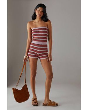 Warehouse Striped Knitted Bandeau Top - Multicolor