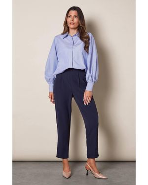 Wallis Pull On Tapered Pants - Blue