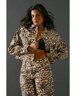Warehouse Animal Denim Boxy Jacket - Natural
