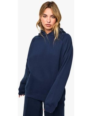 Boohoo Raglan Seam Oversized Hoodie - Blue