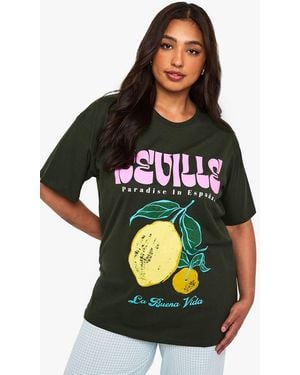 Boohoo Plus Seville Oversized T-Shirt - Green