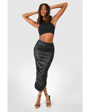 Faux leather skater skirt best sale