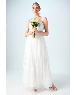 Coast Embellished Lace Bridal Skirt - White