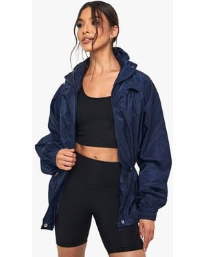 DSGN Studio Cinched Waist Track Jacket - Blue