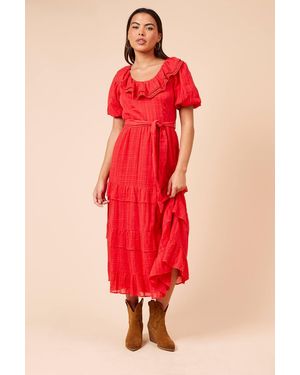 Dorothy Perkins Scoop Neck Ruffle Tiered Midi Dress