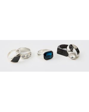 BoohooMAN 5er-Pack Ringe - Mettallic