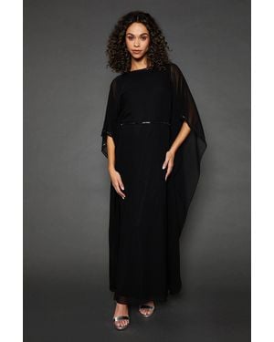 Wallis Occasion Embellsihed Kimono Sleeve Maxi Dress - Black