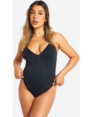 Boohoo Maternity Seamless Shapewear One Piece - Blue