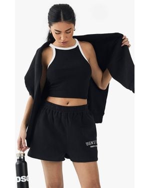 DSGN Studio Sports Club Applique Sweat Short - Black