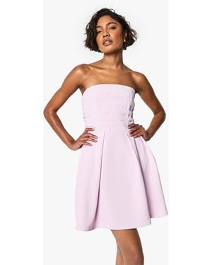 Boohoo Tall Ruched Detail Structured Skater Dress - Pink