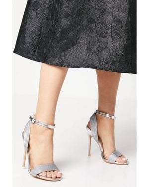 Coast Tandy Metallic Rope Detail High Stiletto Heeled Sandals - Black