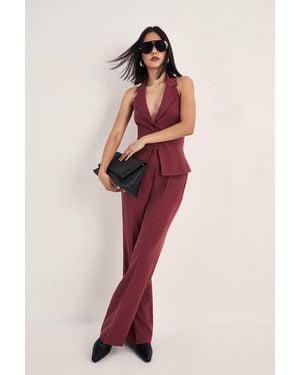 Nasty Gal Tailored Seam Front Kickflare Pants