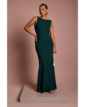 Coast Honoured Petite Sleeveless Cowl Back Maxi Bridesmaid Dress - Green