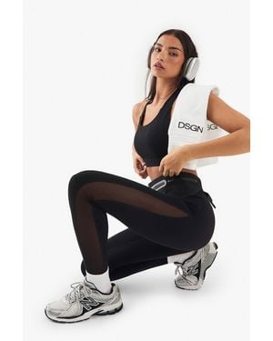 DSGN Studio Mesh Panel Leggings - Black