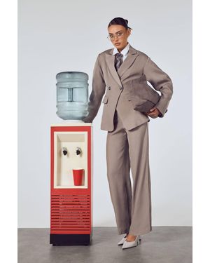 Boohoo Faux Suede Slouchy Tote Bag - Gray