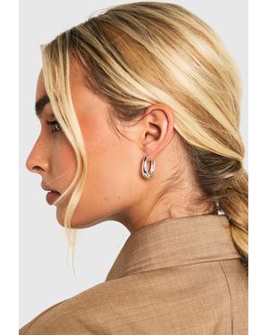 Boohoo Pendientes De Aro Mini Plateados - Gris