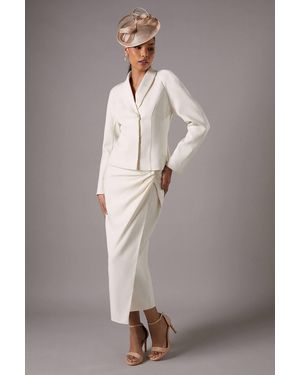 Coast Knot Front Wrap Skirt - Brown
