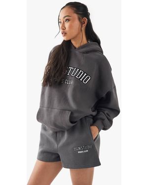 DSGN Studio Sports Club Applique Sweat Short - Black