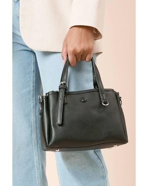 Dorothy Perkins Lyon Faux Leather Tote Bag With Cross Body Strap - Green