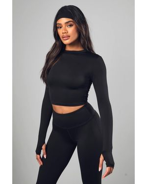 Boohoo Dsgn Studio Supersoft Peached Sculpt Long Sleeve Top - Blue