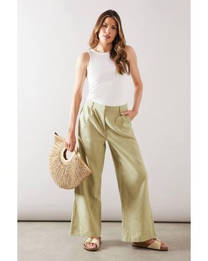 Wallis Wide Leg Trouser - Natural