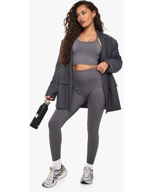 Boohoo Seamless Rib Legging - Blue