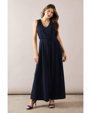 Wallis Ultra Trapeze Wide Leg Jumpsuit - Blue