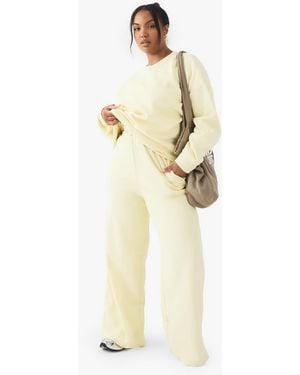 DSGN Studio Plus Embroidered Straight Leg Jogger - Yellow