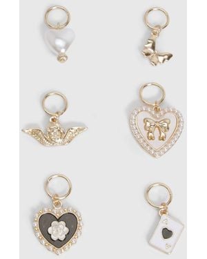 Boohoo 6 Pack Shoe Charms - White