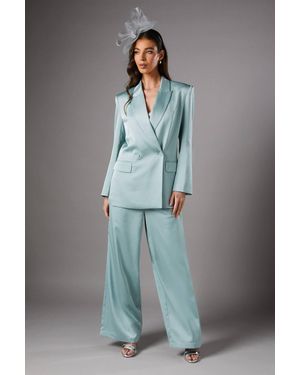 Coast Satin Flare Trouser - Gray