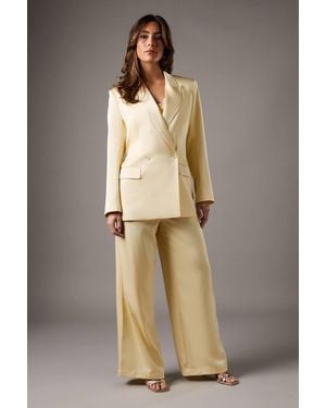 Coast Satin Flare Trouser - Natural
