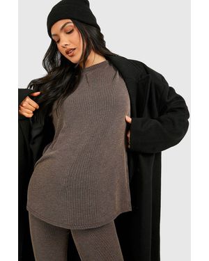 Boohoo Maternity Acid Wash Oversized T-Shirt - Black