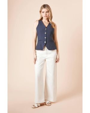 Dorothy Perkins Tailored Button Detail Waistcoat - Blue
