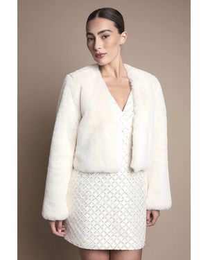 Coast Occasion Short Edge To Edge Fur Coat - Natural
