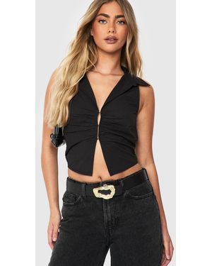 Boohoo Abstract Hardwear Chunky Belt - Black