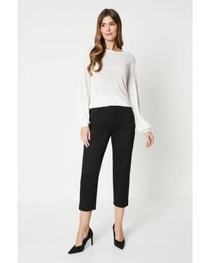 Wallis Side Zip Stretch Crop Pants - White