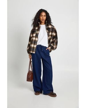 Boohoo Supersoft Elasticated Waistband Jean - Brown