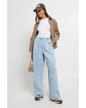 Boohoo Supersoft Elasticated Waistband Jean - Blue