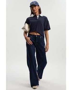Boohoo Comfort Stretch Low Waist Boyfriend Jean - Blue