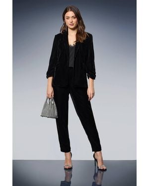 Dorothy Perkins Velvet Blazer - Black