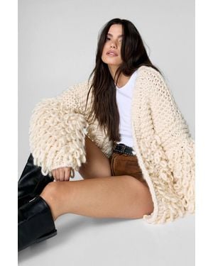 Nasty Gal Extreme Loopy Cardigan - Black