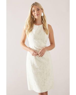 Wallis Petite Hotfix Burnout Floral Pencil Dress - White
