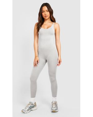 Boohoo Supersoft Premium Seamless Unitard - White