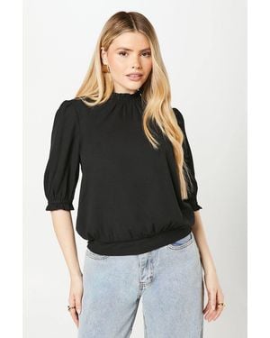 Dorothy Perkins Half Sleeve Blouse - Black