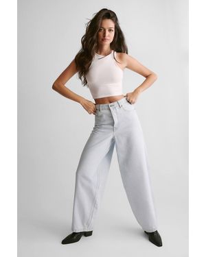 Nasty Gal The Barrell Leg Jean - Gray