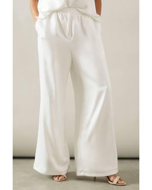 Wallis Tie Detail Wide Leg Pants - White