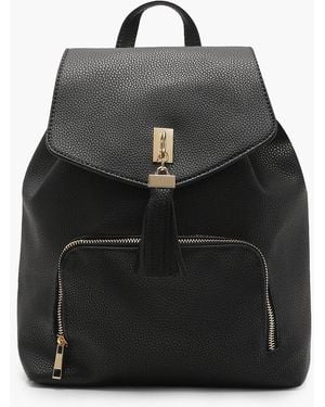 Boohoo Mochila Con Borla De Flecos - Negro