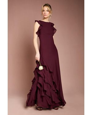 Coast Honoured Ruffle Georgette Maxi Bridesmaid Dress