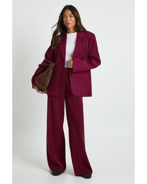 Boohoo Woven Tailored Wide Leg Pants